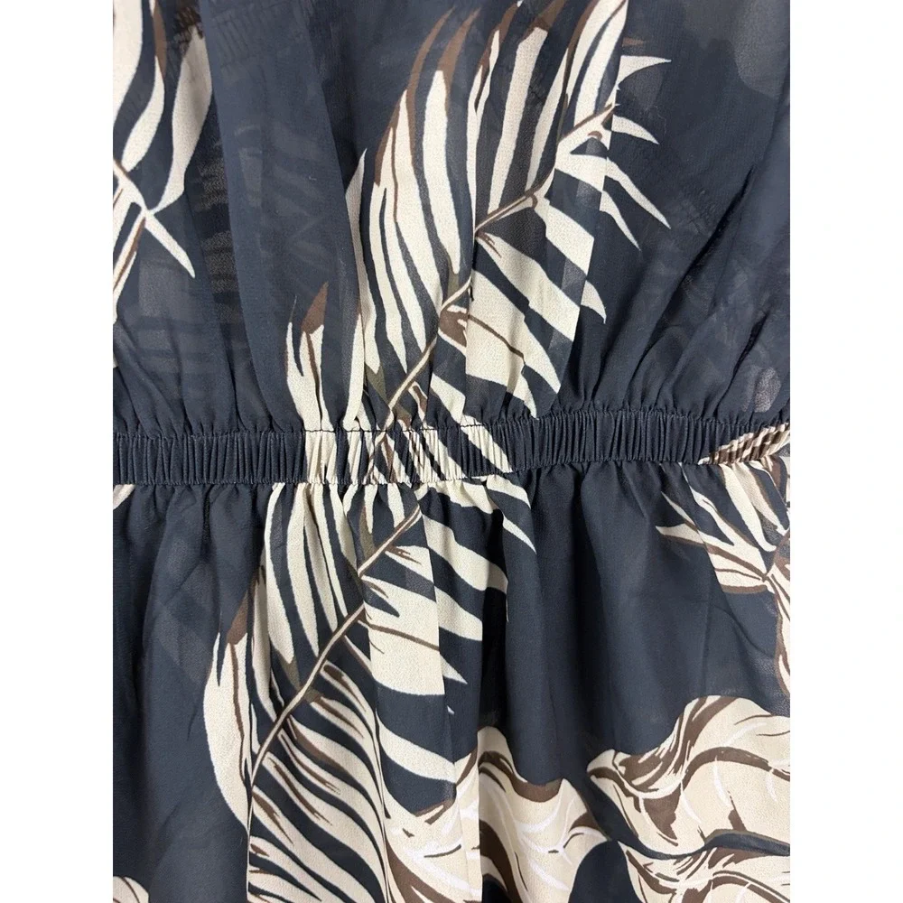 Cupshe Tropical Palm Cover Up Dress Medium NWT Leaf Beach Resort Swim Coverup